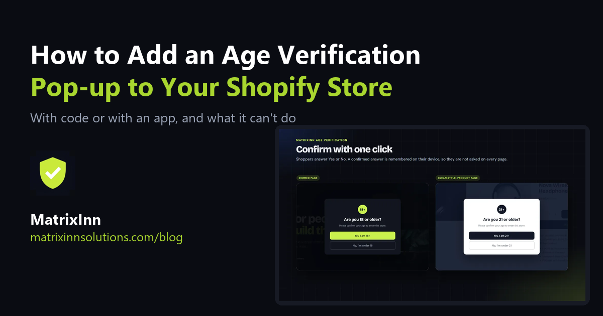 How to Add an Age Verification Pop-up to Your Shopify Store