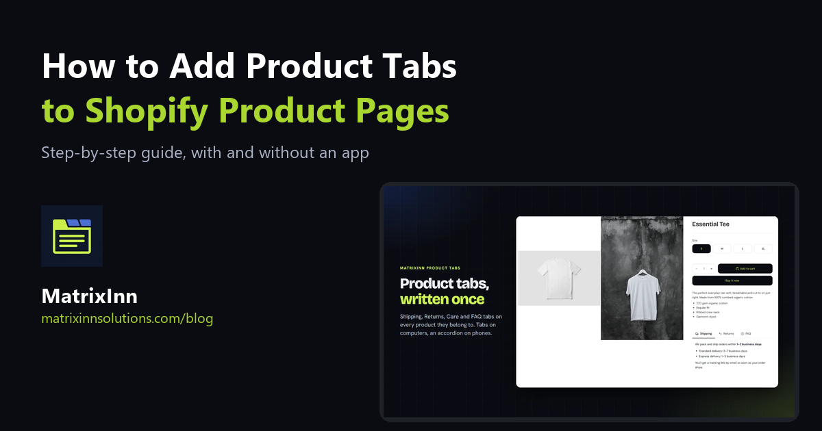 How to Add Product Tabs to Shopify (Shipping, Returns, FAQ)