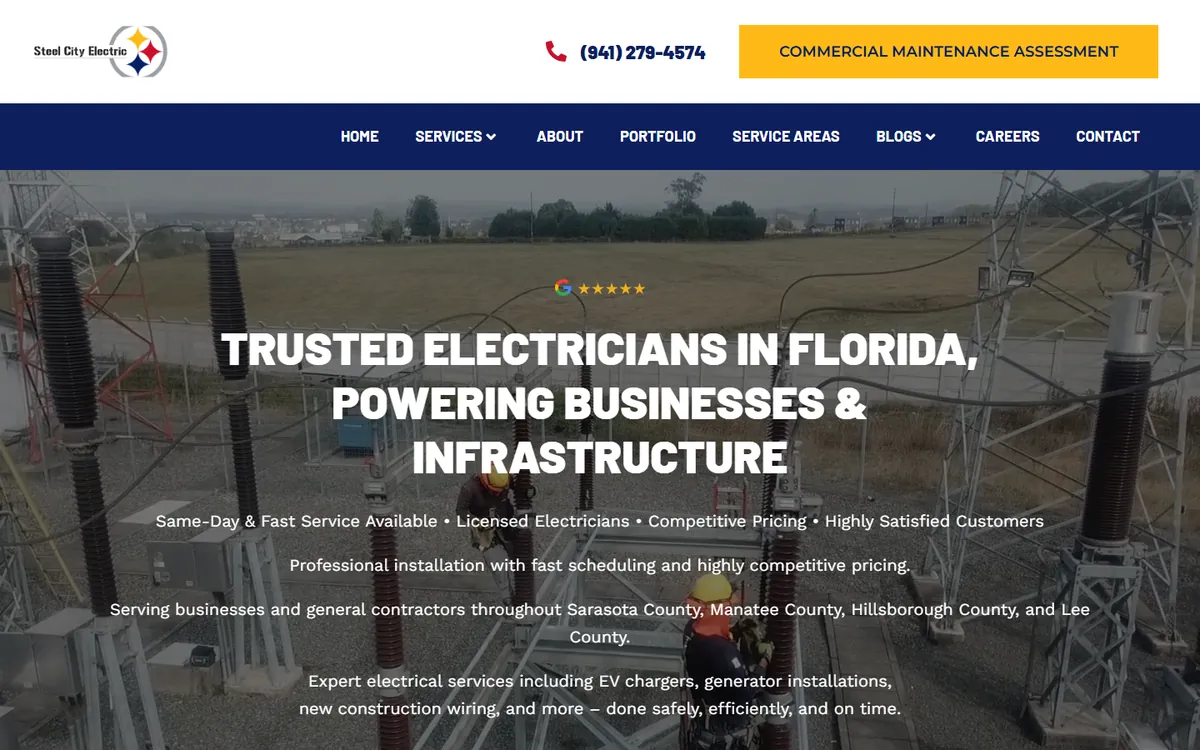 Steel City Electric homepage